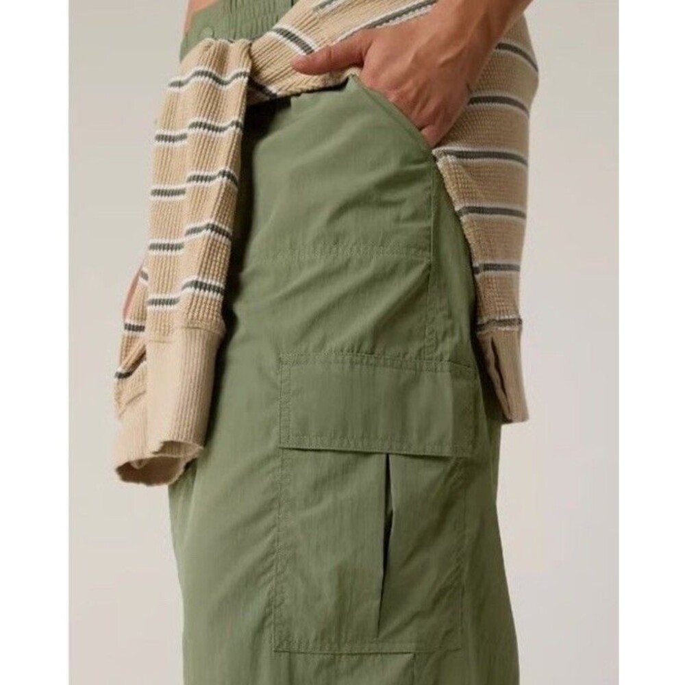 OFFLINE By Aerie On The Move Cargo Maxi Skirt Sage Green Utility Pocket NWOT L - Picture 6 of 16